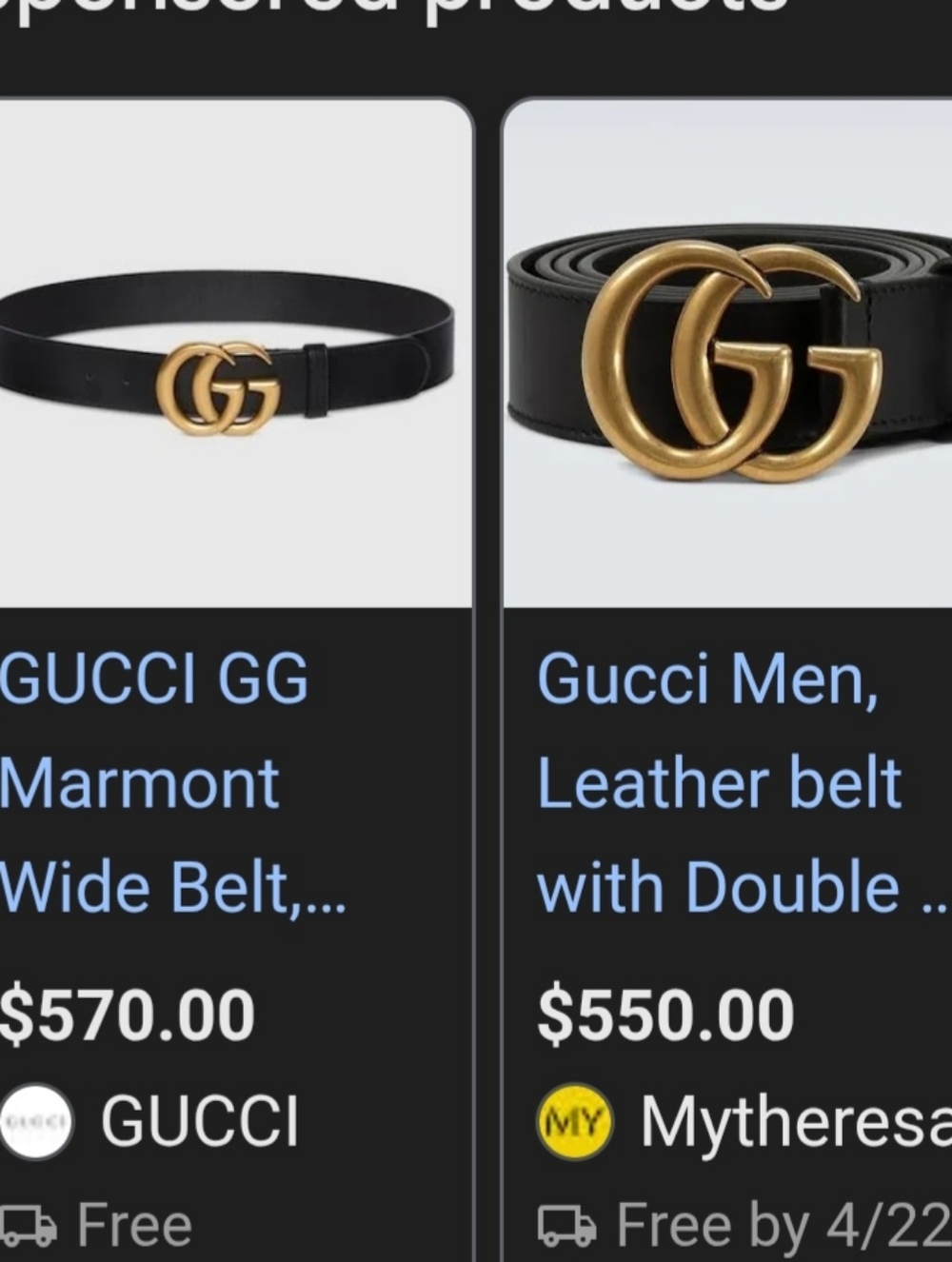Gucci Black Leather Belt with Gold Double G Buckle